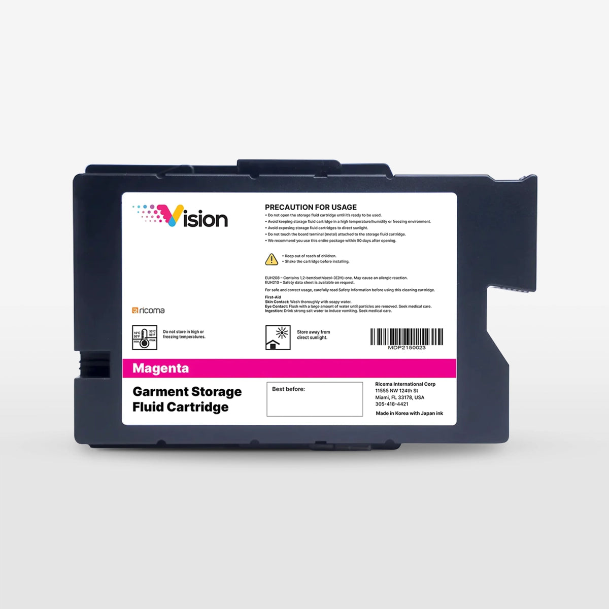 Ricoma Vision DTG Printer Storage Fluid Cartridges