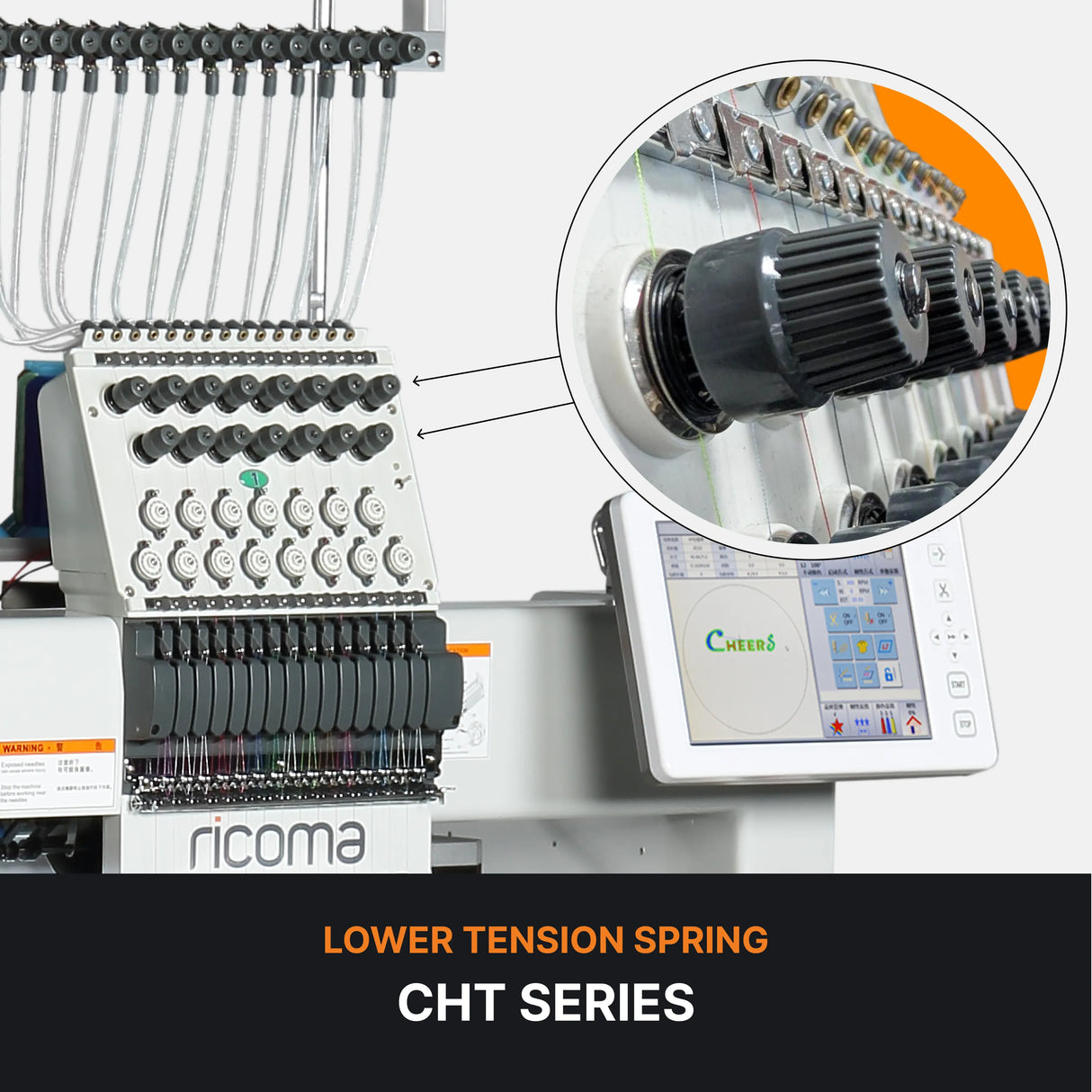 Lower Tension Spring Replacement for TC, SWD, MT, & CHT Commercial Embroidery Machines