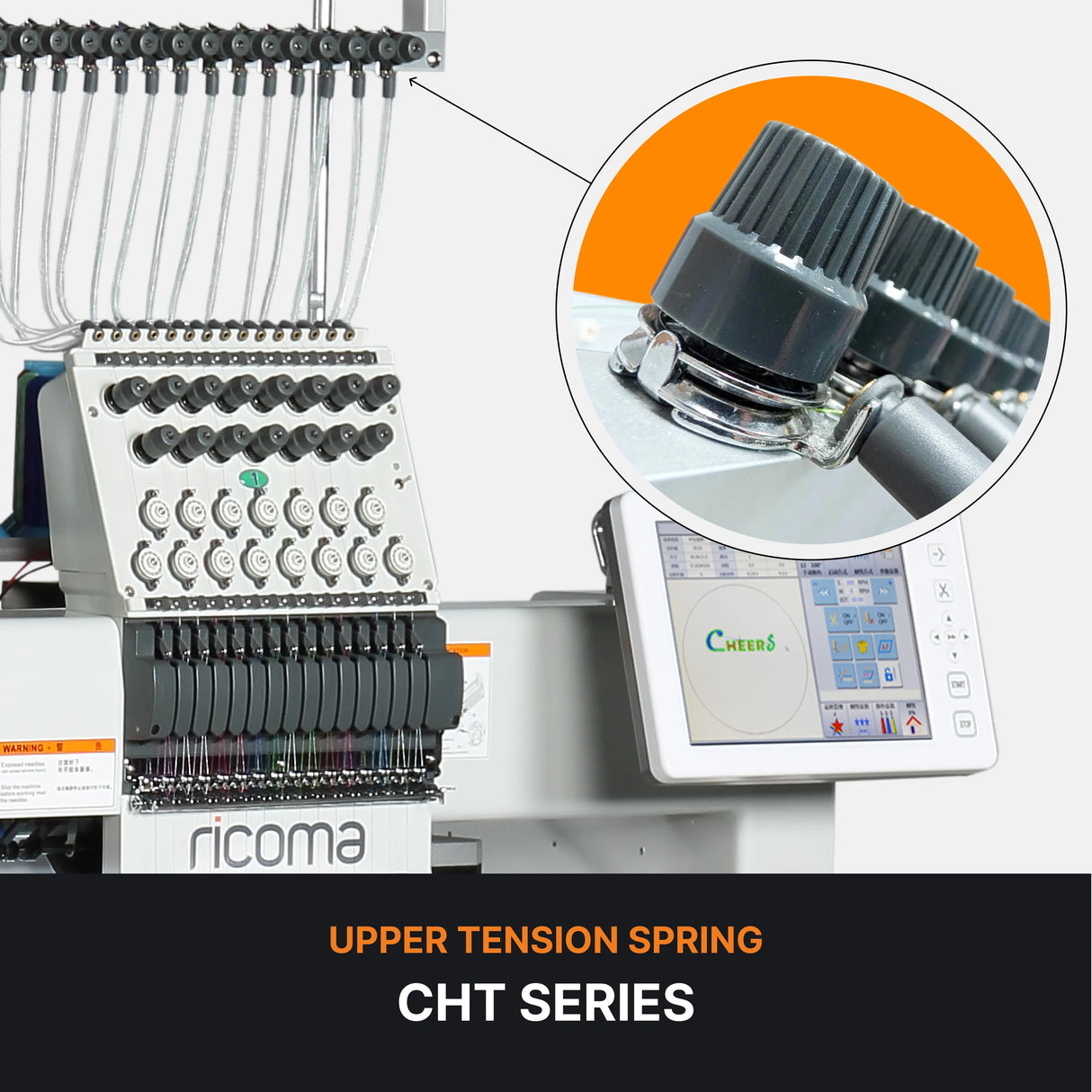 Replacement Tension Spring for 15-Needle and 20-Needle Commercial Embroidery Machines