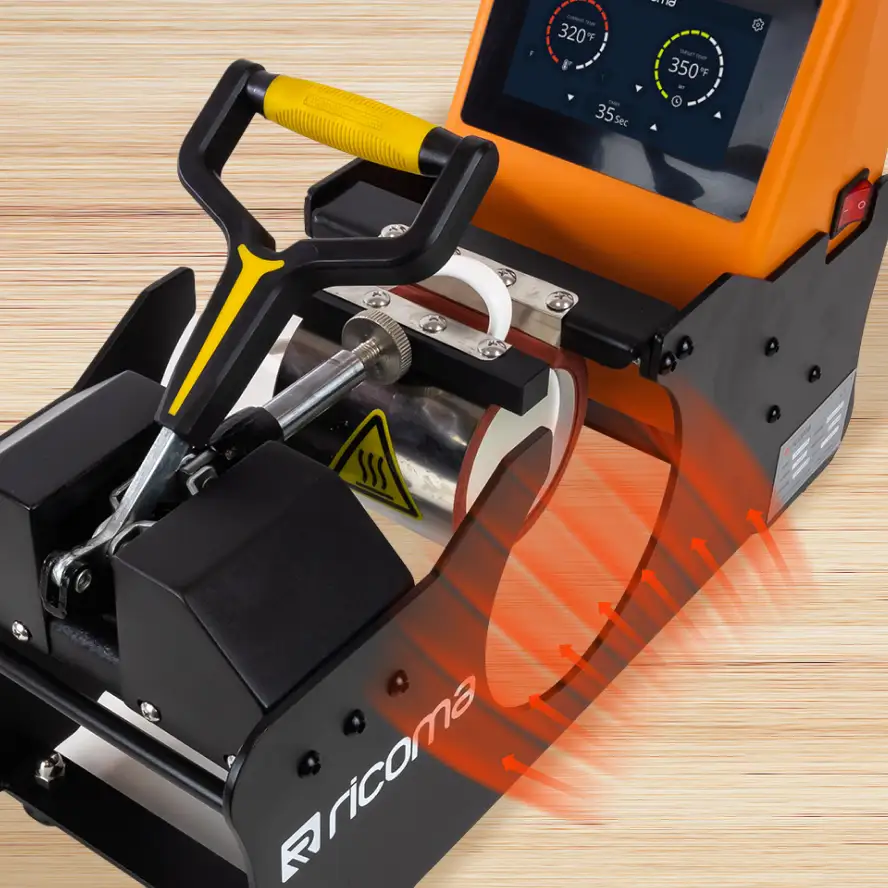 even heat and pressure distribution - Ricoma Mug Heat Press
