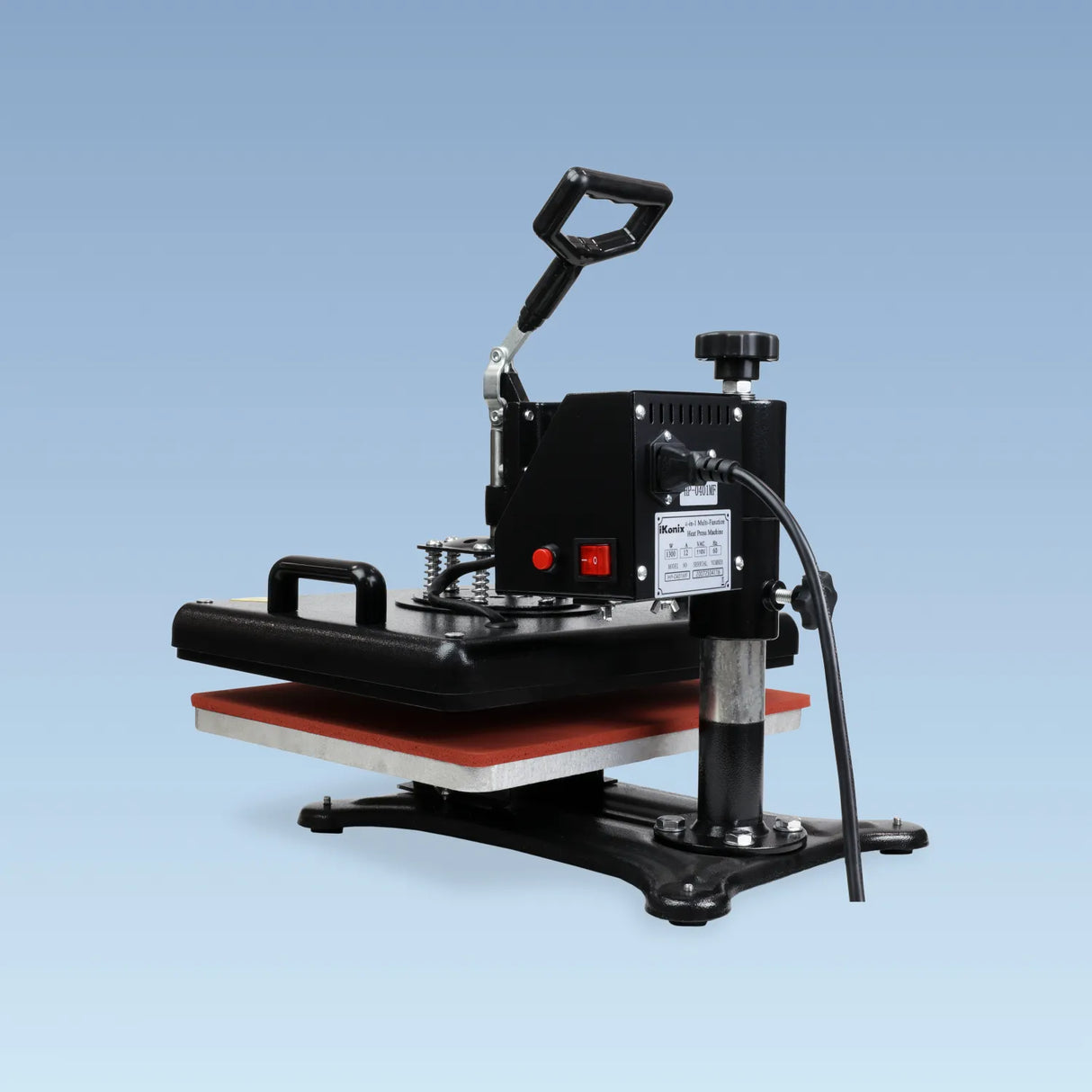 iKonix 4-in-1 Multifunction Heat Press - flat, cap, mug, and plate heat press in one