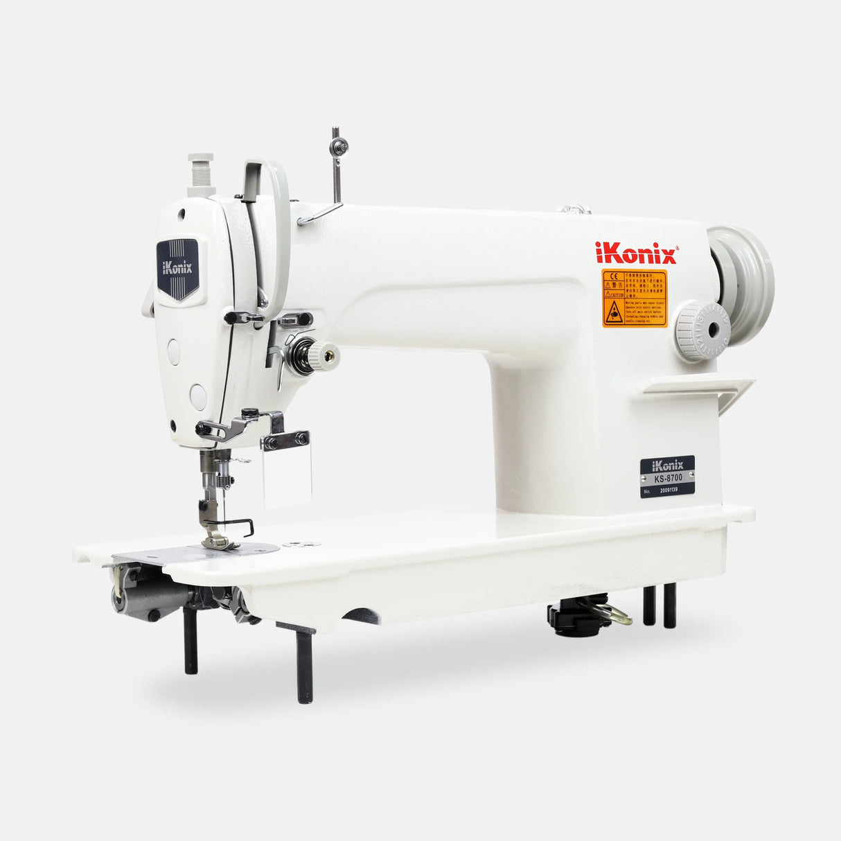 ikonix flat-bed-lockstitch industrial sewing machine - front side view