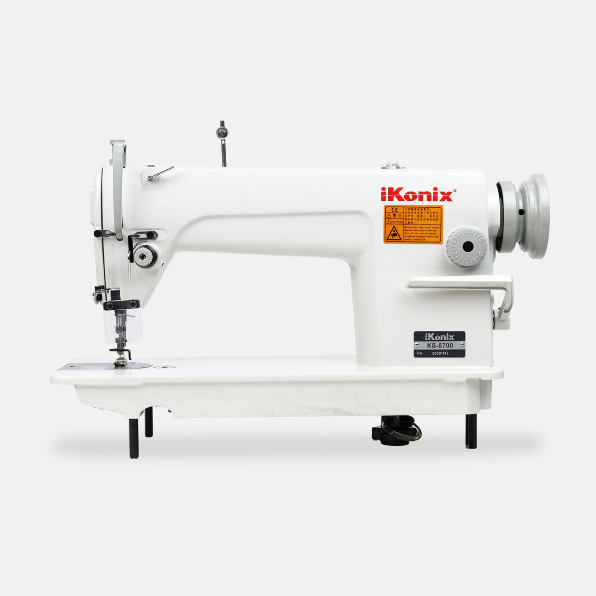 ikonix flat-bed-lockstitch industrial sewing machine - side view