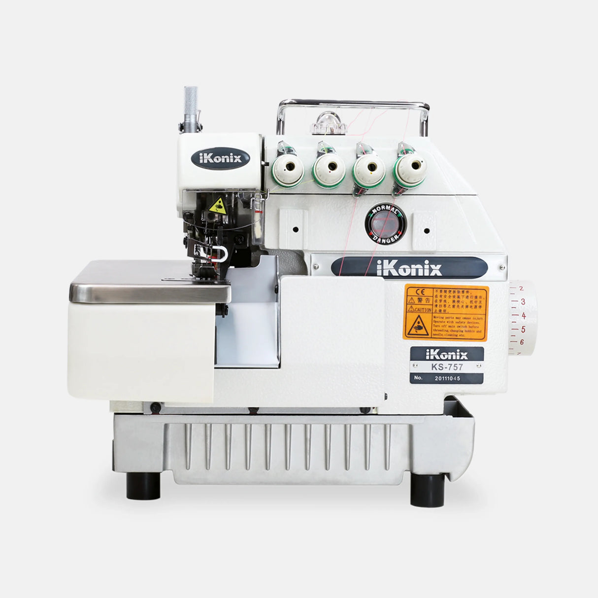 iKonix High-Speed Five-Thread Overlock Sewing Machine - front view