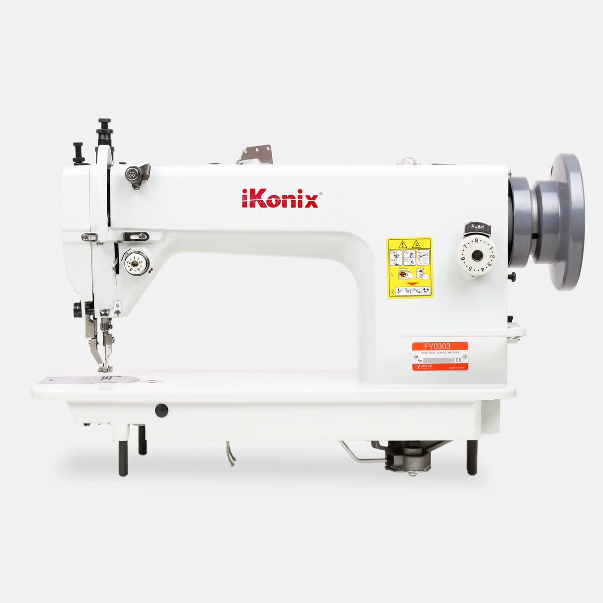 iKonix Walking Foot Flat-Bed Industrial Sewing Machine - side view