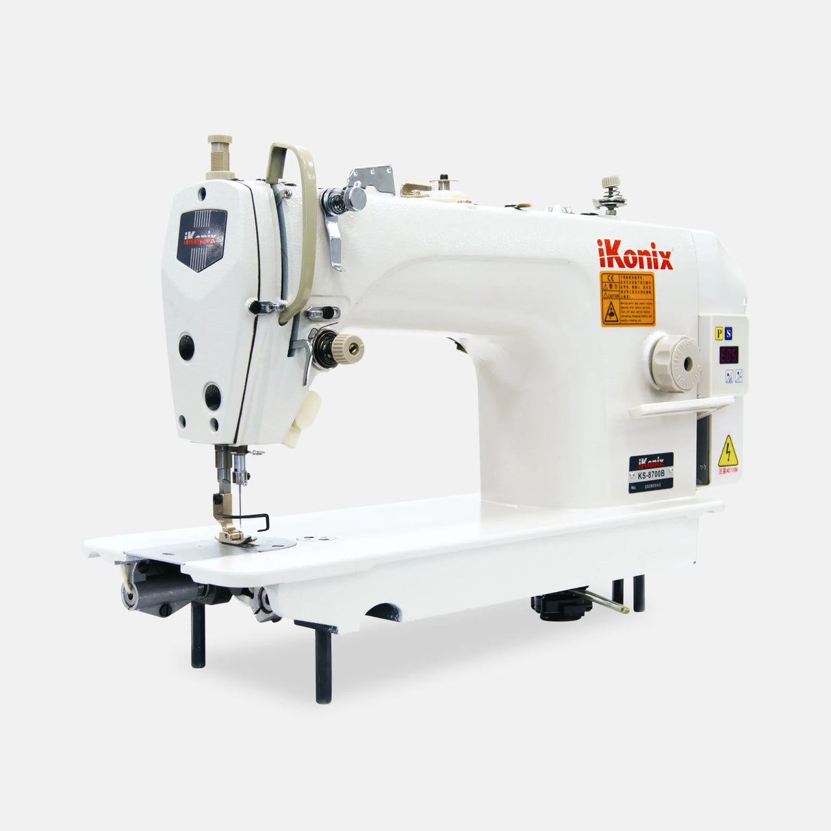 iKonix Flat-Bed Lockstitch Industrial Sewing Machine - side view