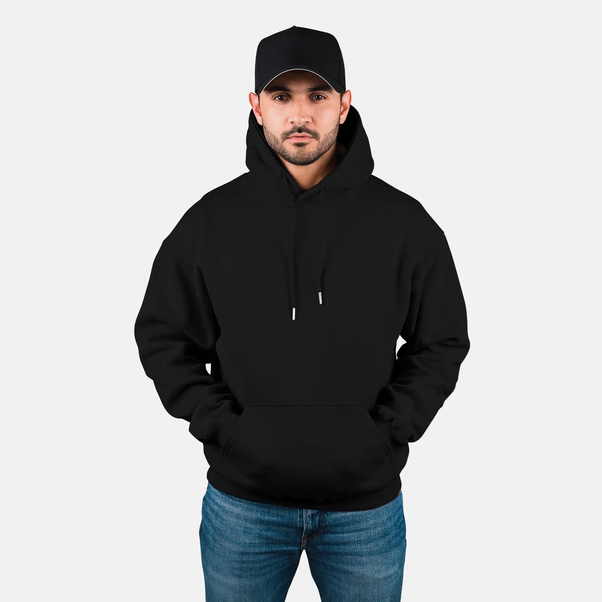 Black blank hoodies