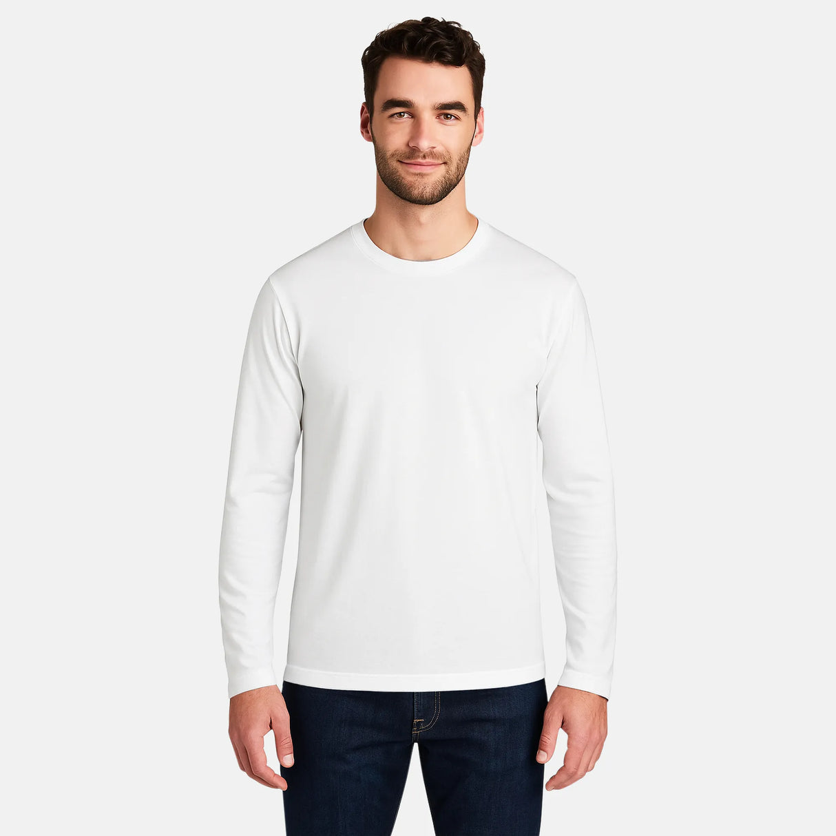 white long sleeves blank shirts