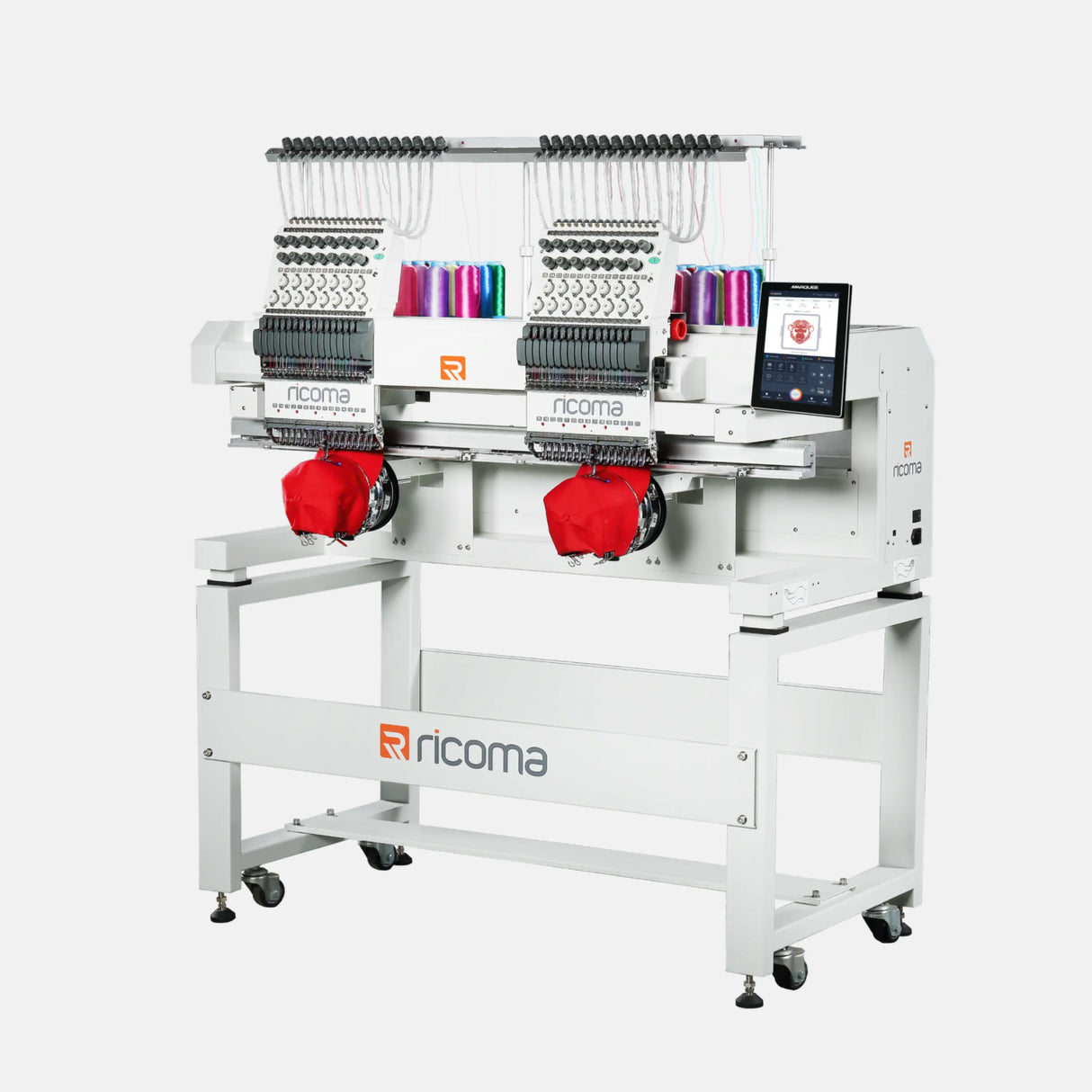Marquee Two-Head 15-Needle Commercial Embroidery Machine with 10.1" Touchscreen Panel