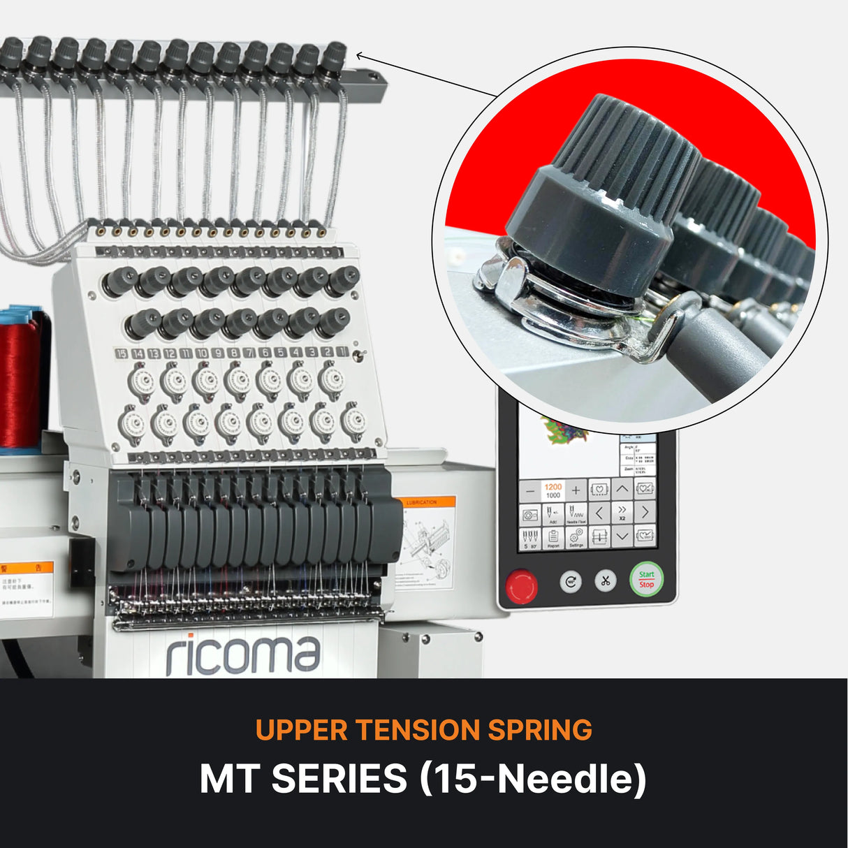 Replacement Tension Spring for 15-Needle and 20-Needle Commercial Embroidery Machines