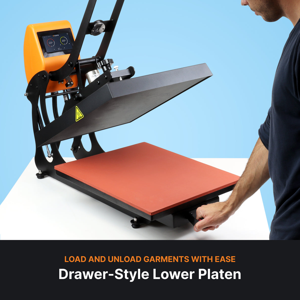 drawer-style lower platen