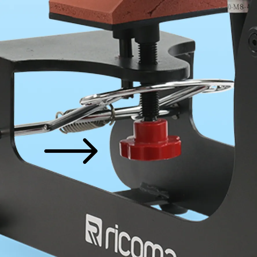 adjust pressure - Ricoma Auto-Open Cap Heat Press