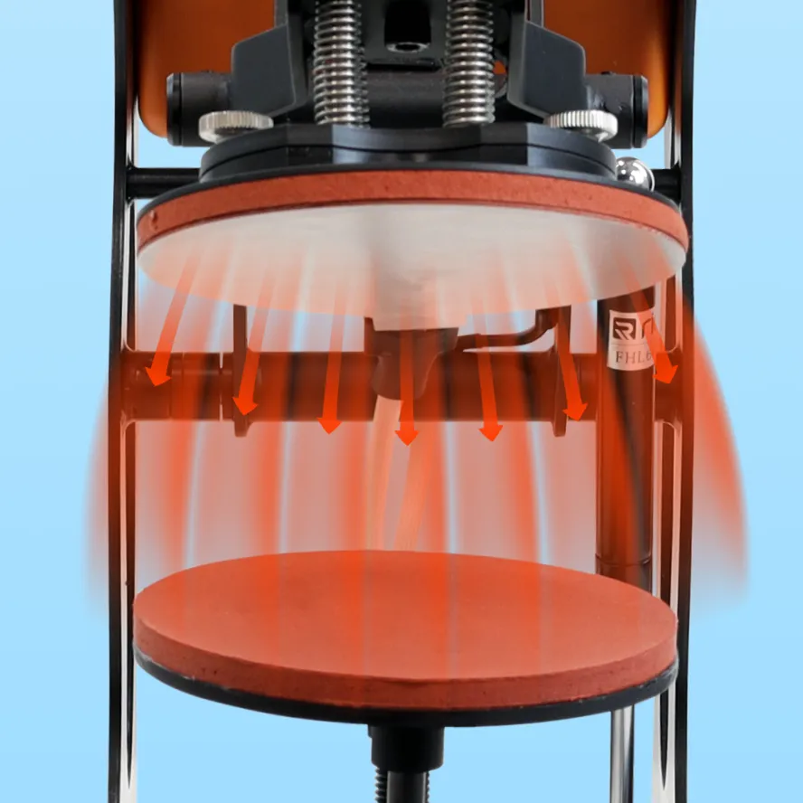 Ricoma Auto-Open Plate Heat Press - even heat and pressure