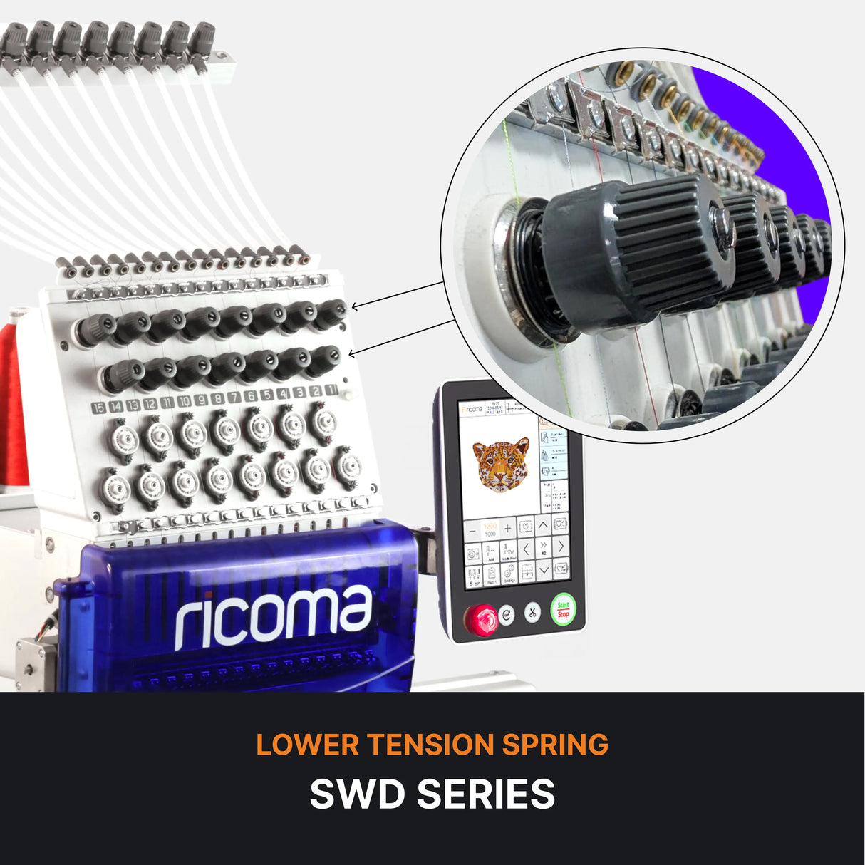 Lower Tension Spring Replacement for TC, SWD, MT, & CHT Commercial Embroidery Machines