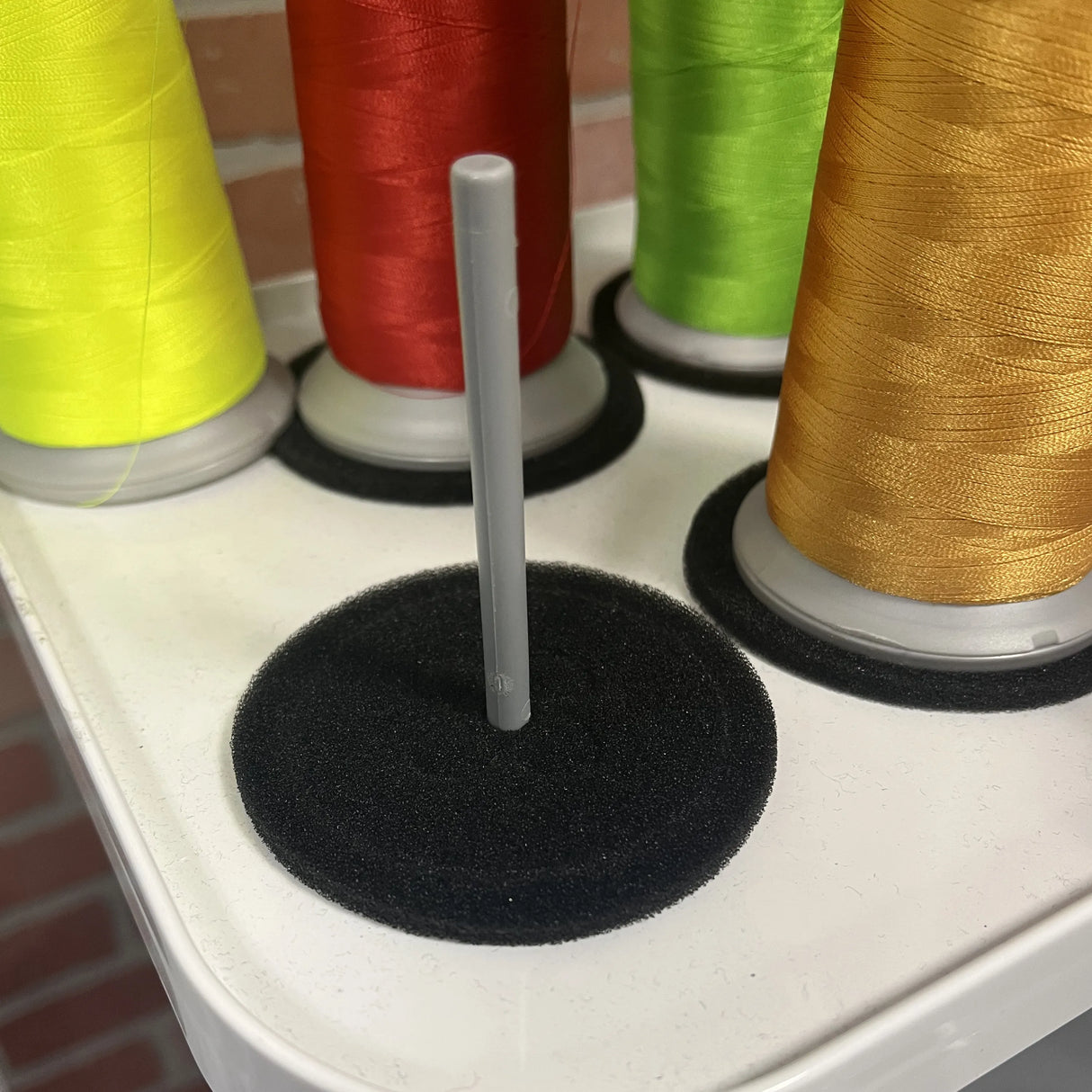 Thread Spool Pin Mats for Embroidery Thread Stability
