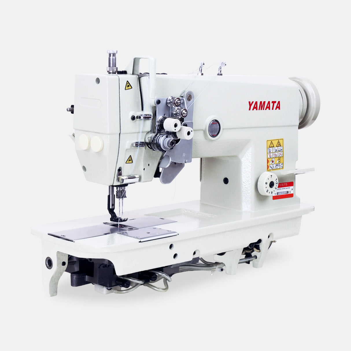 Yamata Double-Needle Lockstitch Industrial Sewing Machine - front side view