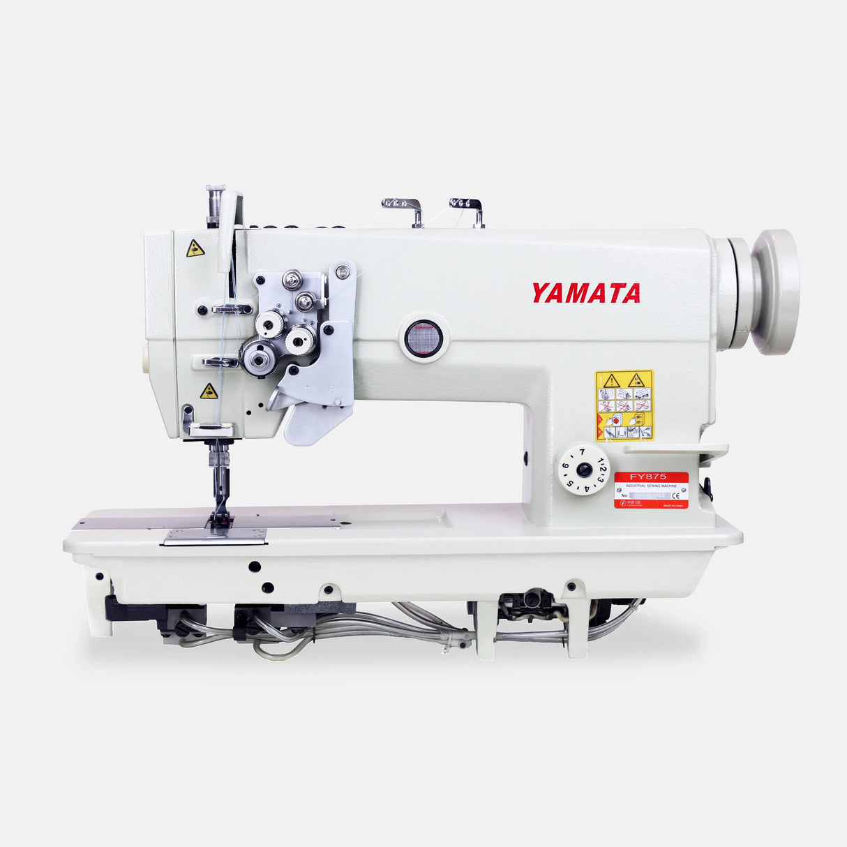 Yamata Double-Needle Lockstitch Industrial Sewing Machine - side view