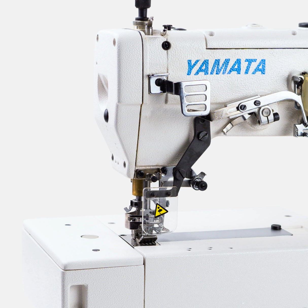 Yamata High-Speed Coverstitch Sewing Machine - close up of the presser foot