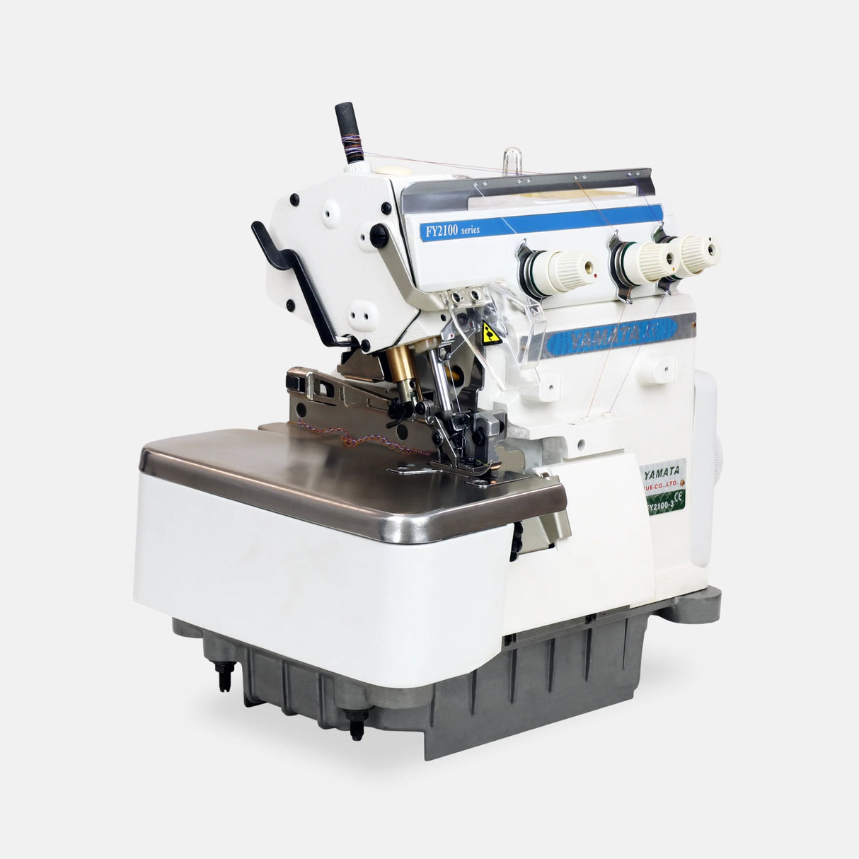 Yamata High-Speed Three-Thread Industrial Sewing Machine - side view