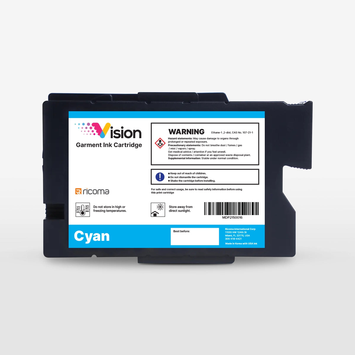 Ricoma Vision DTG Printer Ink Cartridges – Ricoma International Corp