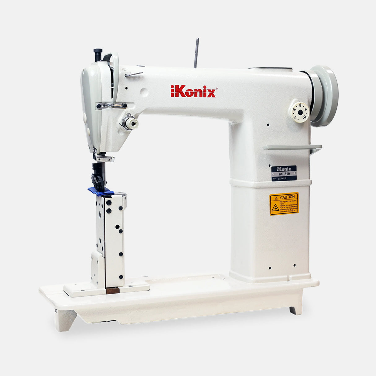iKonix Single-Needle Post-Bed Lockstitch Industrial Sewing Machine (includes table, stand, & servo motor)