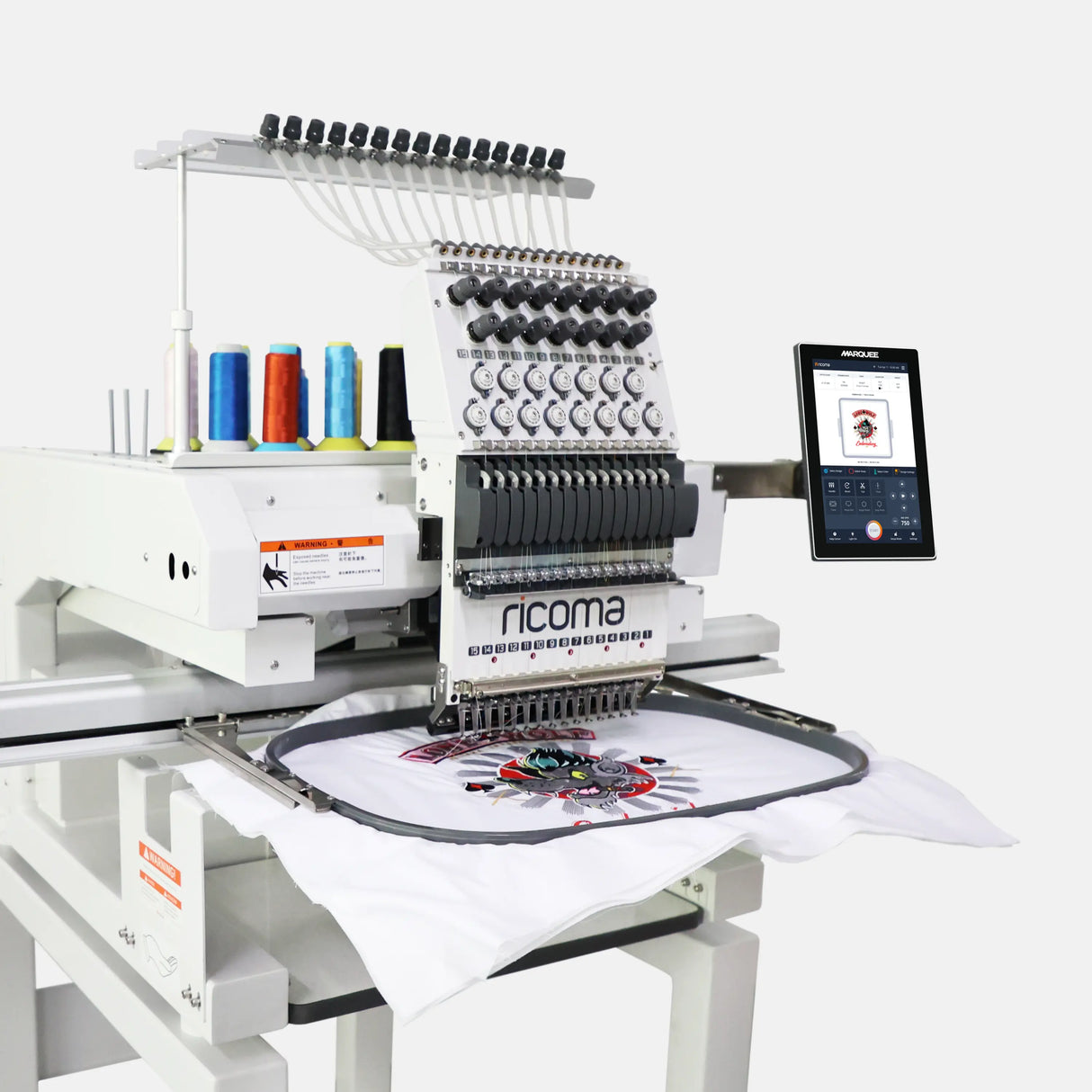 Marquee 15-Needle Commercial Embroidery Machine with 10.1" Touchscreen Panel
