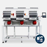 Marquee Three-Head 20-Needle Commercial Embroidery Machine with 10.1" Touchscreen Panel