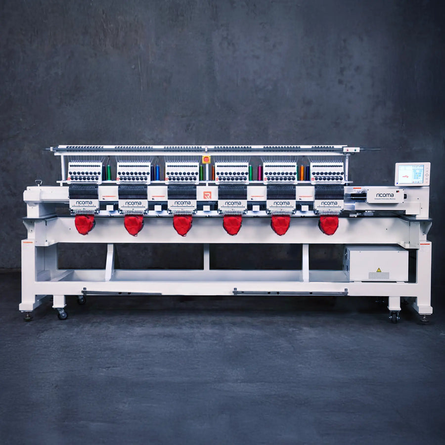 Titan Series 6-Head, 15-Needle High-Speed Multi-Head Embroidery Machine