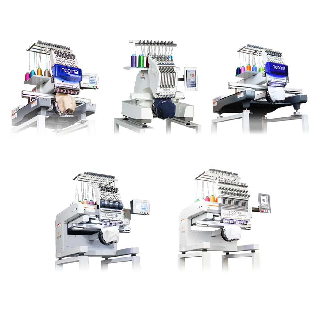 Máquina bordadora de monocabezal - TC SERIES - RiCOMA International  Corporation - con 15 agujas / para gorras