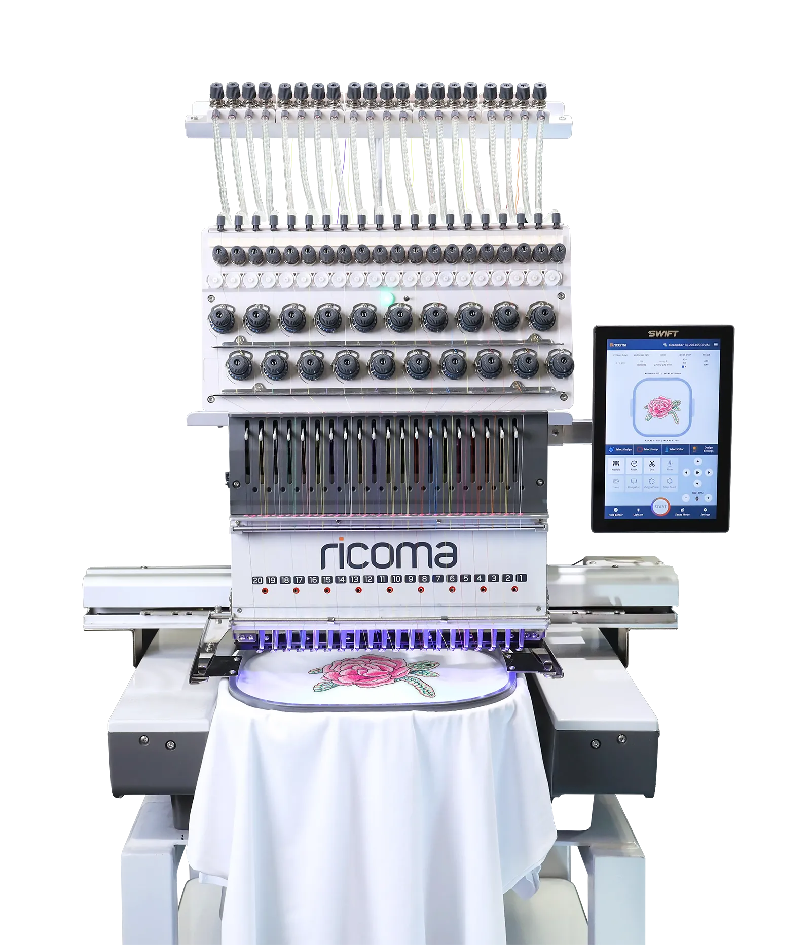 Ricoma Embroidery Machine, 220 - 350 V Ac, Model: SWD 1201 - 08s